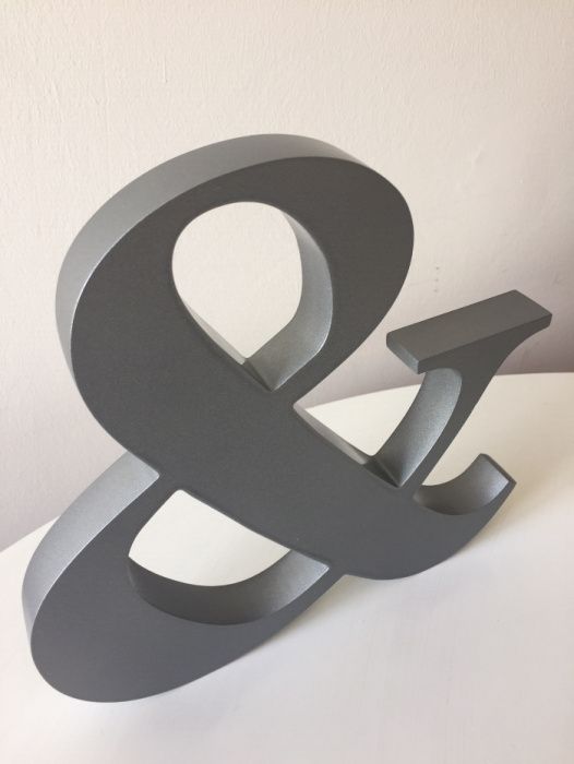 Letra de madeira & prateado