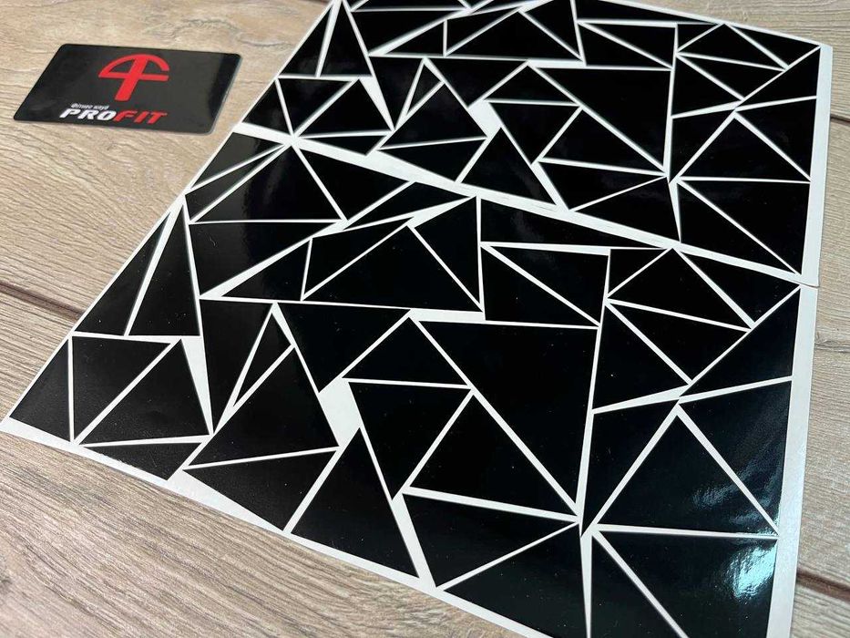 Треугольники камуфляж на мото пластик соти мотоцикл на бак