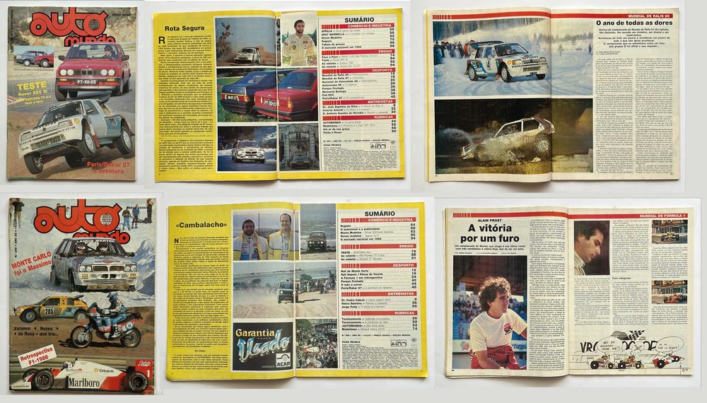 Coleção de revistas Auto Mundo de 1987