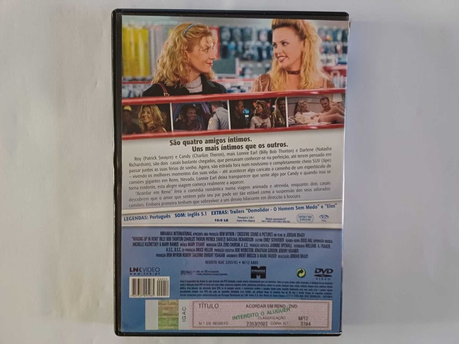 DVD Acordar no Reno, com Billy Bob Thornton, Charlize Theron, P Swayze64575233367041121