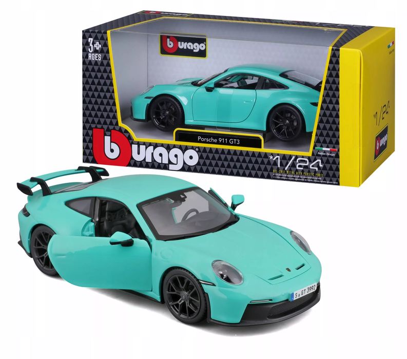 Porsche 911 GT3 mint green 1:24 BBURAGO. Bburago. Nowy Produkt