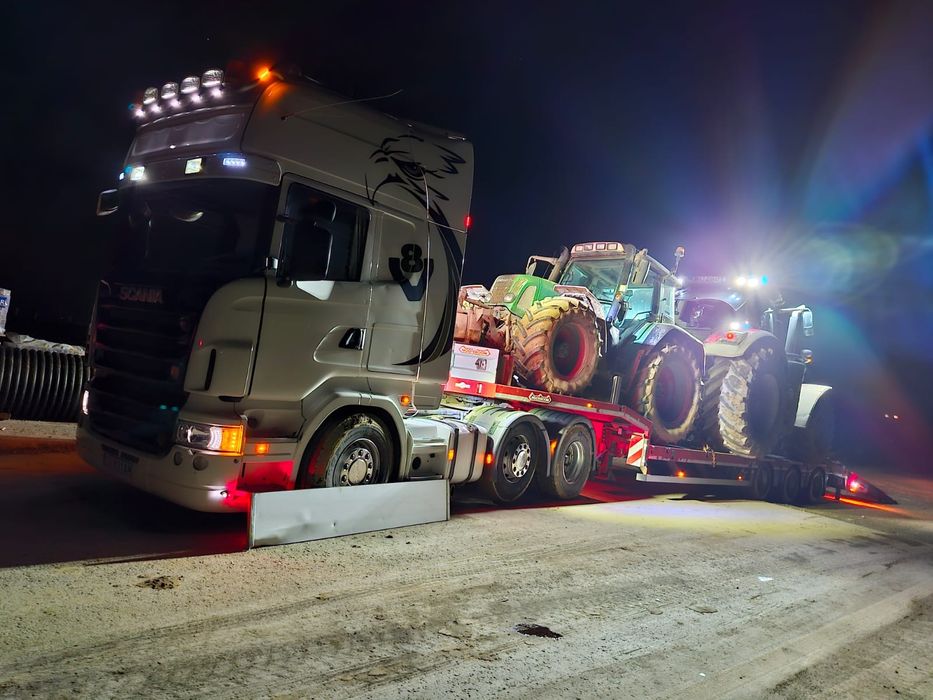 Transport niskopodwoziowy laweta niskiepodwozie maszyn