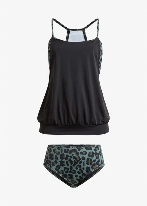 B.P.C tankini 2w1 z wbudowanym topem w cętki 46.