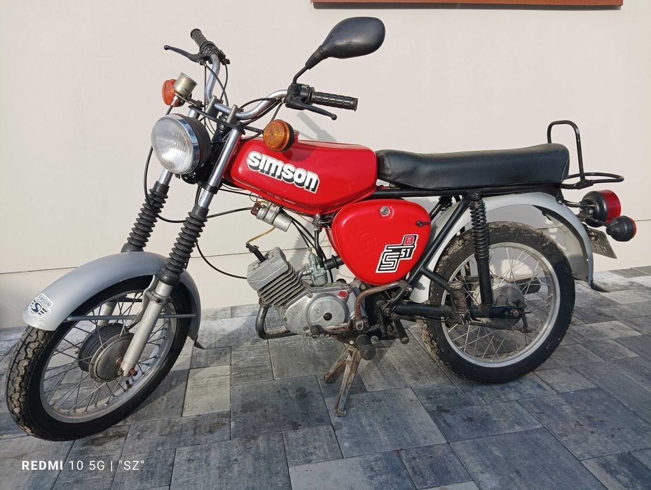 Simson S50, S51 - części - osłona filtra + filtr + stacyjka - 1983.
