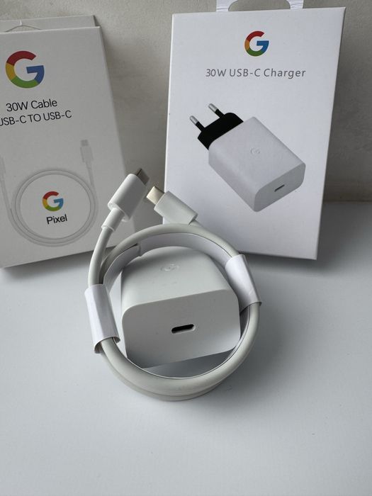 Быстрая зарядка google pixel 8 30w блок кабель гугл піксель оригінал