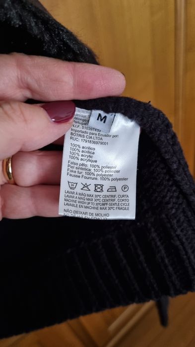 Casaco de malha com pêlo, da Lanidor, tamanho M