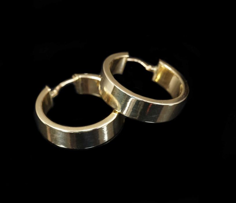 Złoto 585 - Złote kolczyki koła