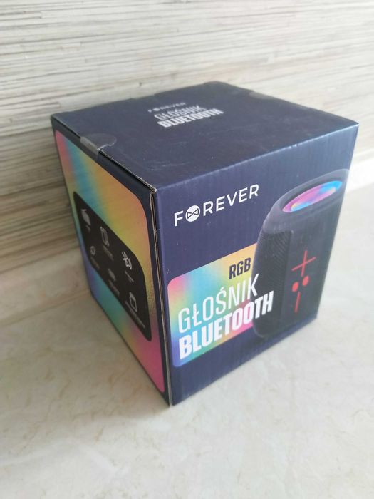 NOWY Głośnik Bezprzewodowy 5W BT 5.3 RGB Radio FM usb micro-sd FOREVER