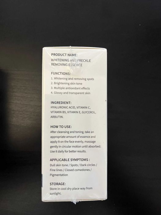 Essência removedora de manchas claras e sardas