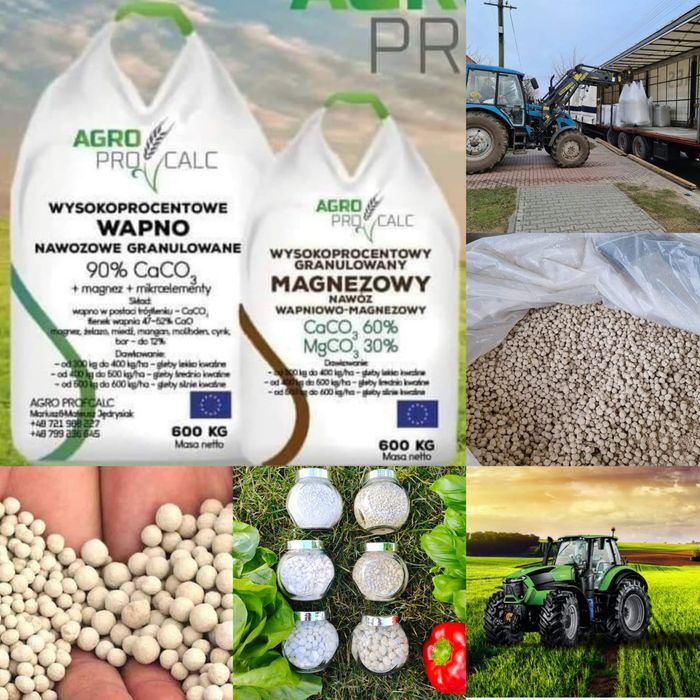 Wapno nawozowe granulowane, czarna kreda jeziorna.Prosto od producenta
