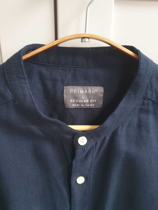 Granatowa koszula męska ze stójką Primark L