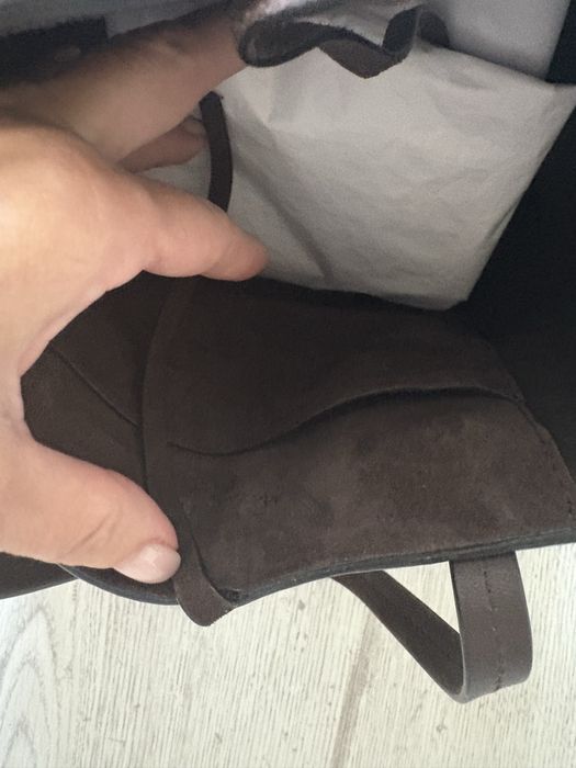 Сумка Massimo Dutti замш шоколадна