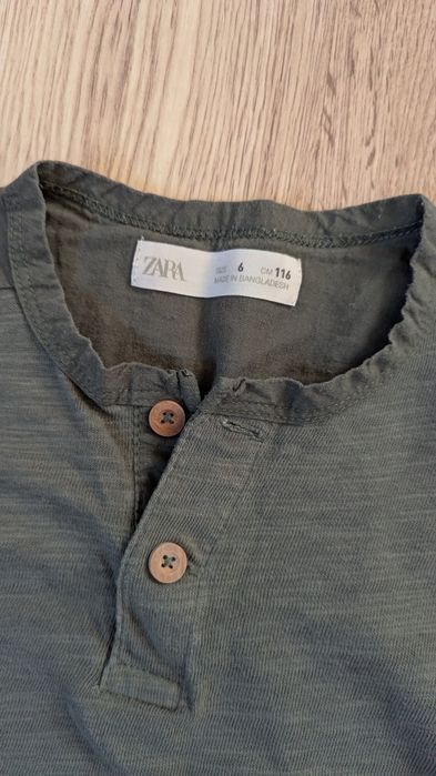 Koszulka t-shirt chłopięca khaki Zara 116