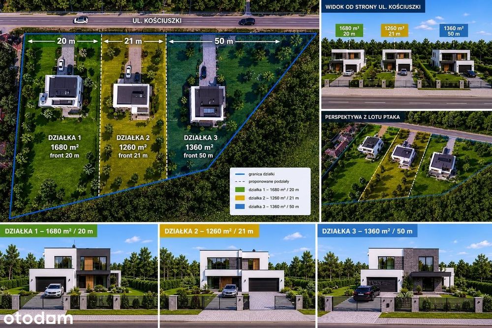 Działka idealna pod 3 wolno-stojące domy lub PARKING! - Widok 2