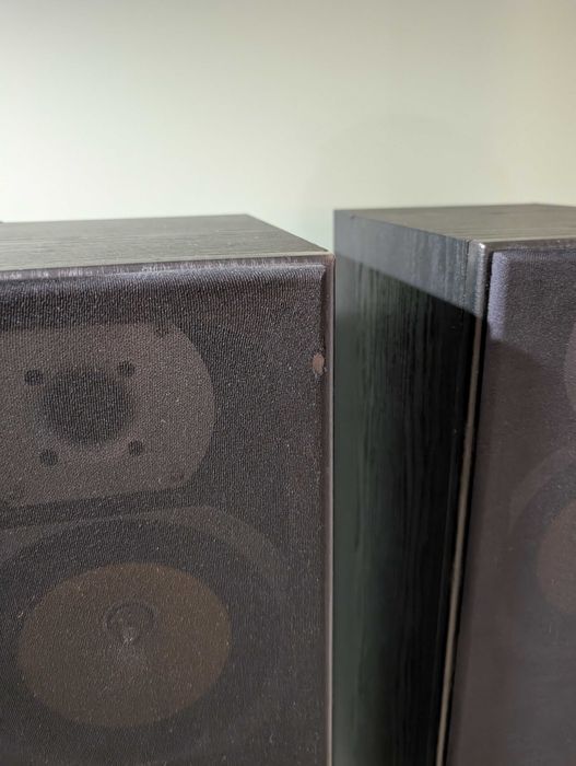 Zestaw nagłośnienia amplituner philips, subwoofer, głośniki skytronic.