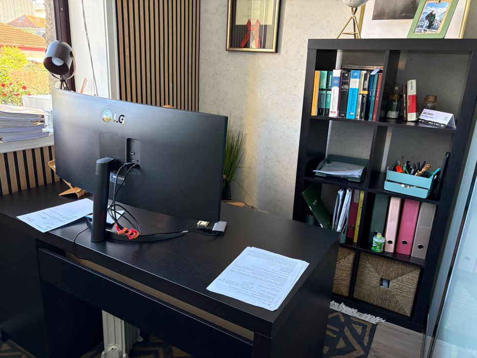 Secretaria ideal preta malm