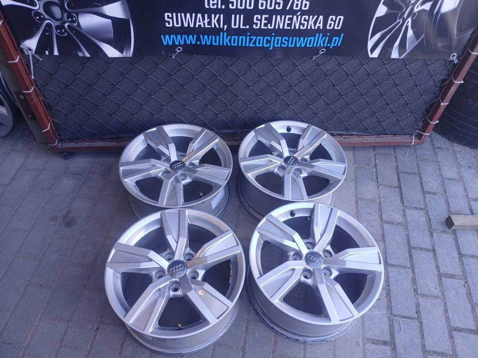 4x felgi alu 16 5x112 Audi A3 A4 A6 C5 C6 C7 C8 A8 Q3 Q5 Vw Skoda Seat