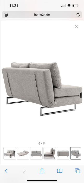 Sofá cama cinzento 2 lugares