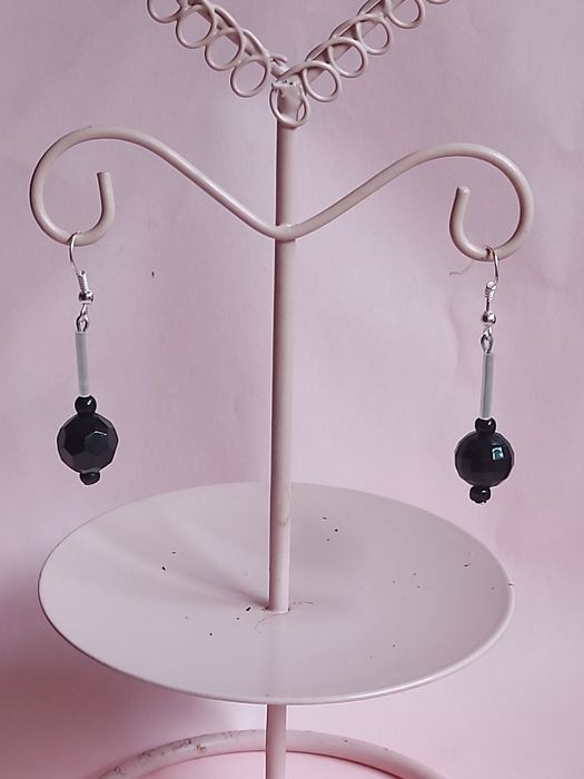 Kolczyki damskie czarne NOWE