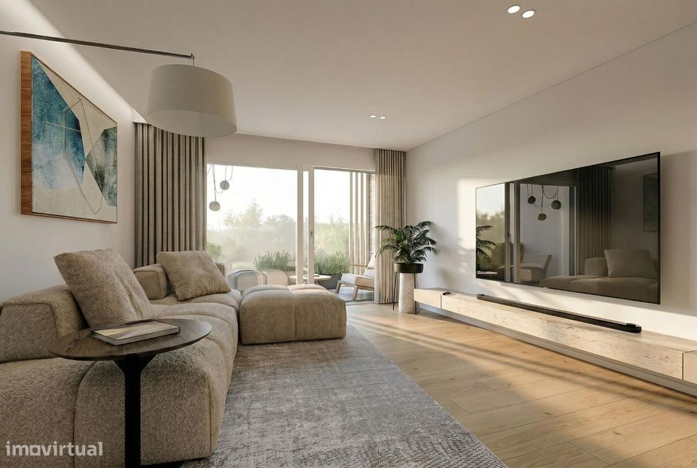 T2 on the 2nd Floor with Balcony in the New LUNNA Condominium in Loures