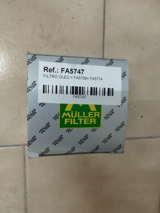 Filtro óleo motor Peugeot 206