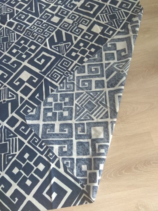 Bawełna Biało-granatowa tkanina do szycia