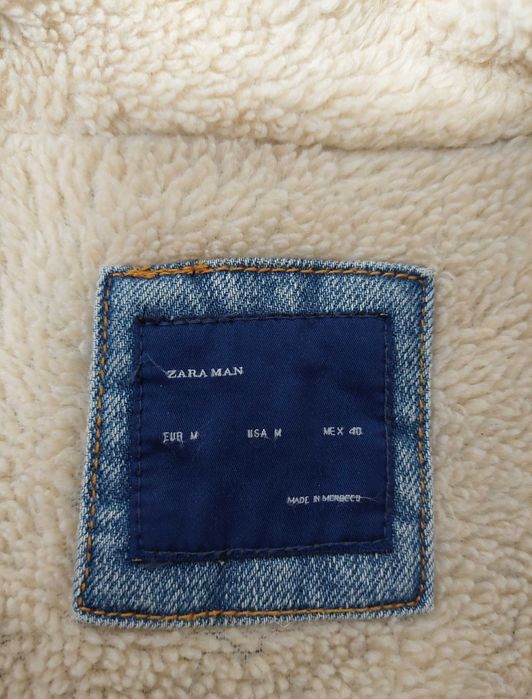 Casaco de ganga com pêlo M