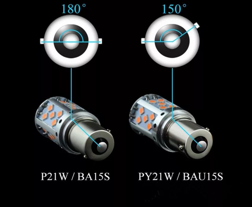 P21W e PY21W lampada de pisca led sem hipetblink