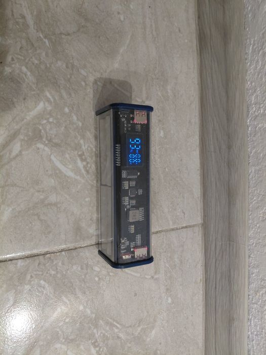 Прозорий Павербанк 21000 mAh 22.5W Швидка Зарядка / Чесна збірка на елементах BAK