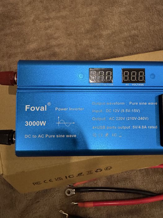 Инвертор 3000 ватт foval чистая синусоида