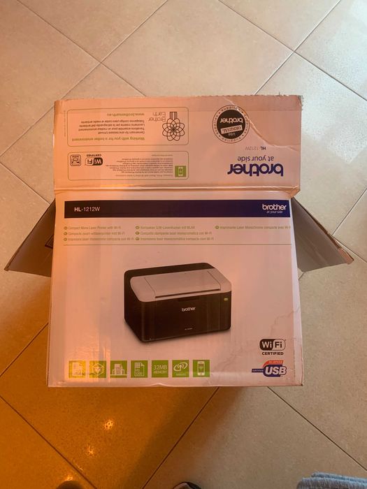 Impressora Brother HL-1212W - Excelente estado - Com caixa e Manuais