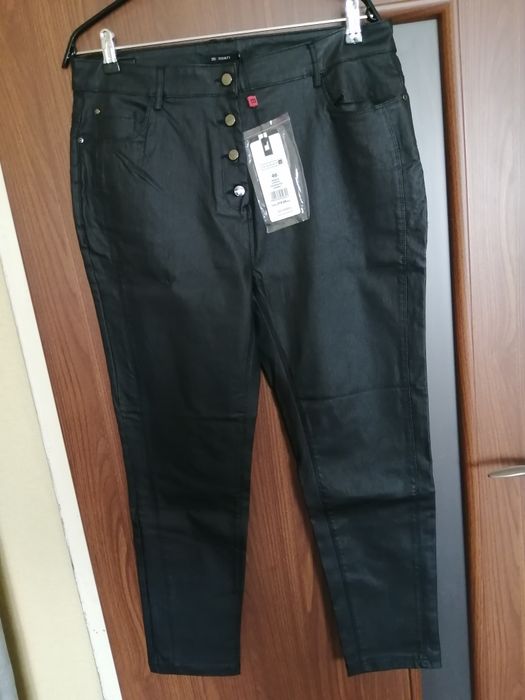 Spodnie "ala skórzane", 46 lub 44Monnari. Woskowane. Satynowy połysk.