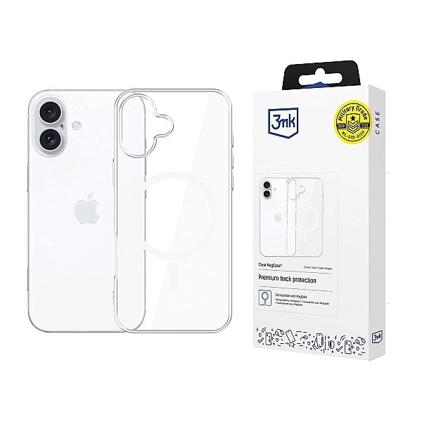 Etui 3mk Clear MagCase na Apple iPhone 16 - przezroczyste