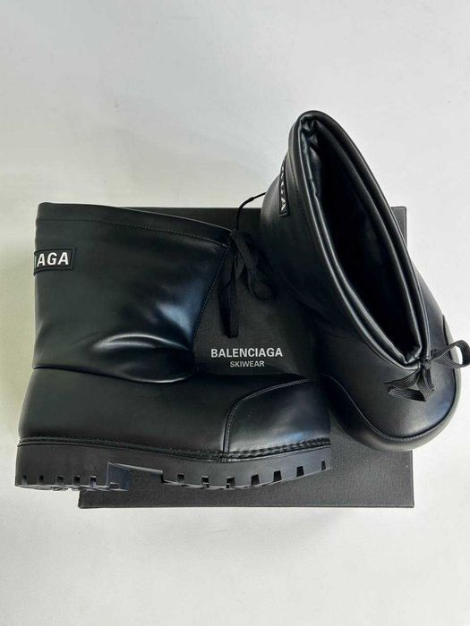 BALENCIAGA Alaska Ski Boots Leather Black ботинки буты черные чорні