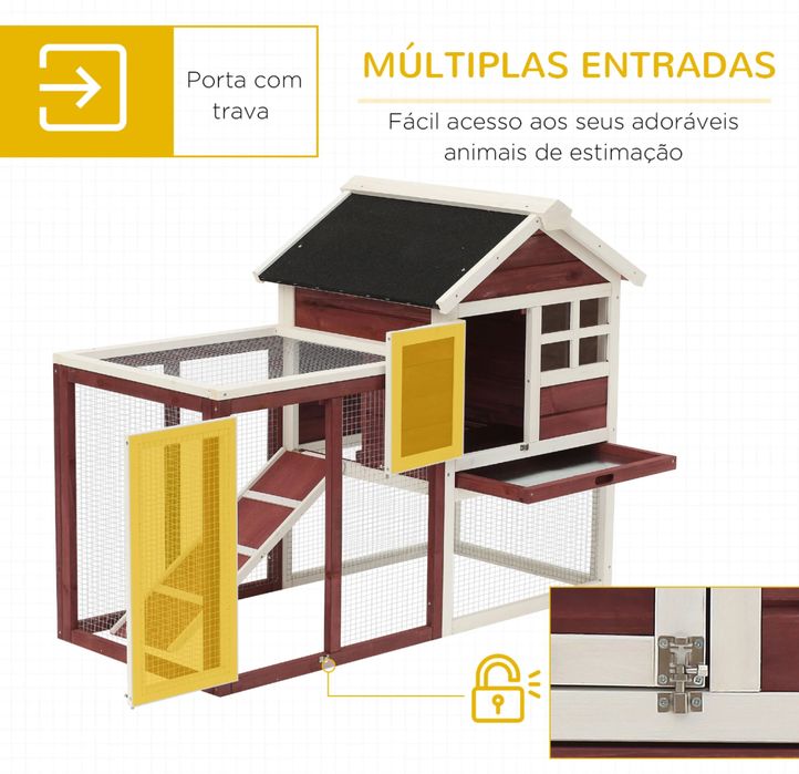 LOJA!! Coelheira casa para coelho em madeira coelho anão - PORTES GRATIS - NOVO !!