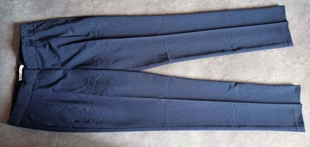 Granatowe materiałowe spodnie / Camaieu / 36