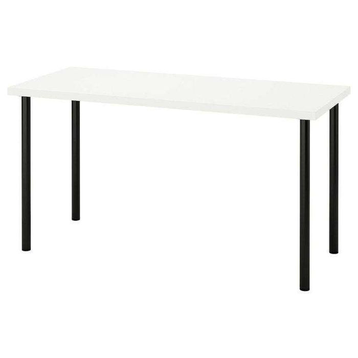 Письмовий стіл IKEA , білий/чорний, 140x60 см
