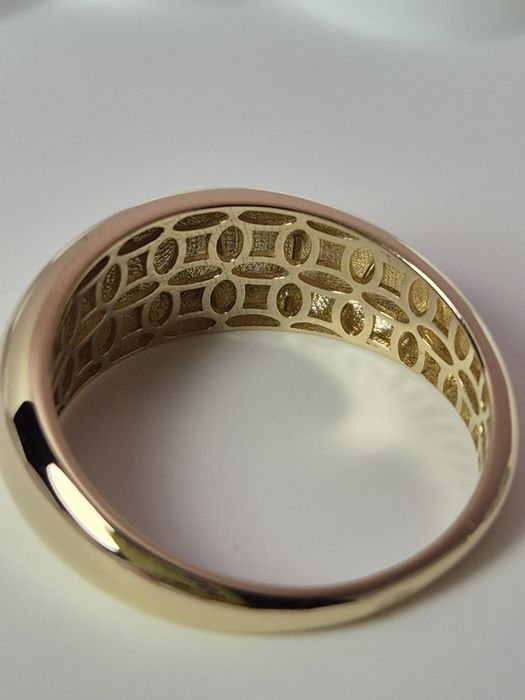 Złoty pierścionek obrączka bańka dmuchany gładki r. 14,5 p. 585