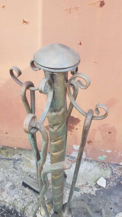 akcesoria do kominka duży zestaw rzemieślnicza praca jedyny taki