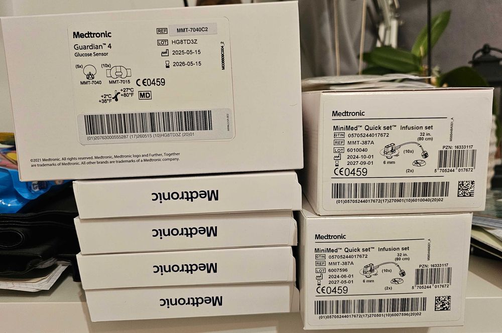 Medtronic Gurdian 4, MiniMed Quick set 6mm,80cm,Reservoir