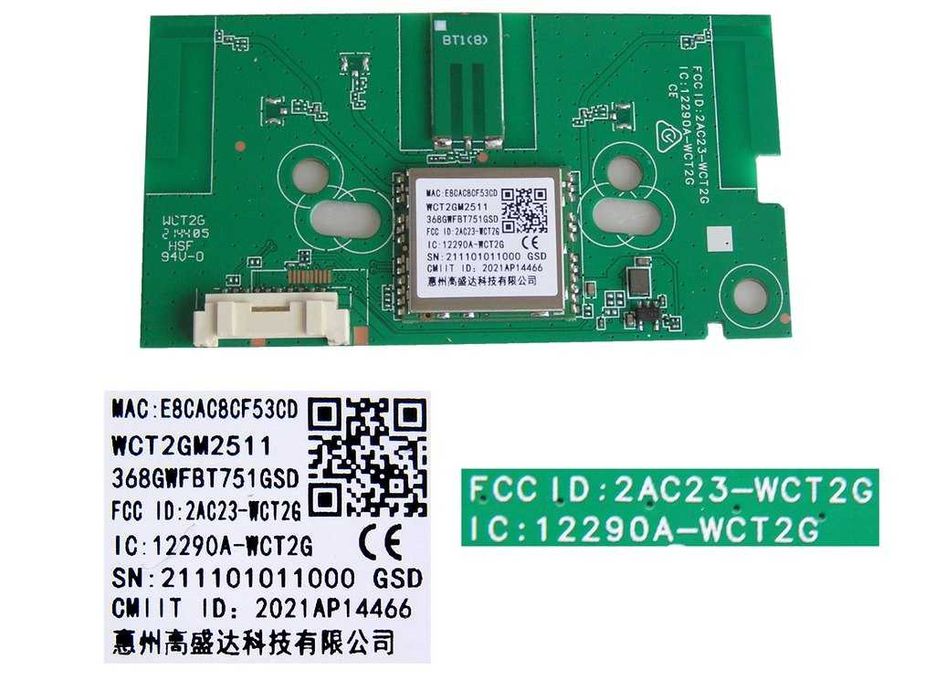 wct2gm2511 Módulo Wi-fi Wct2gm2511 65pug7406 Philips
