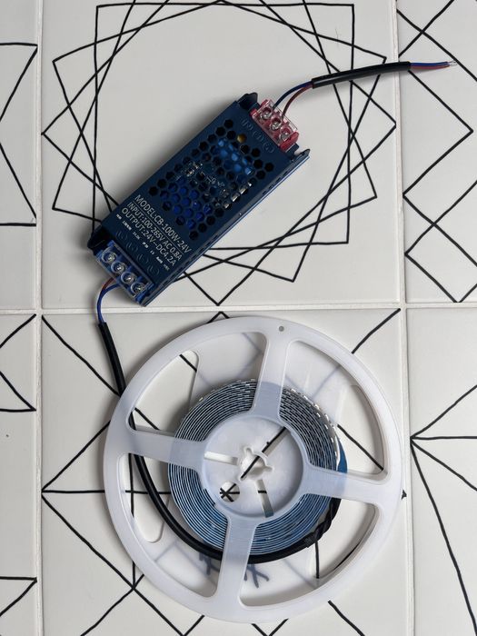 Taśma led 4 metry z zasilaczem transformator barwa neutralna 4000K