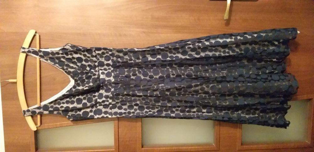 Suknia grafit koronka halka siwa