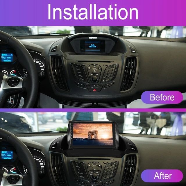 Rádio 9" android Ford Kuga & C-Max 2/32GB CARPLAY WIFI GPS Novo
