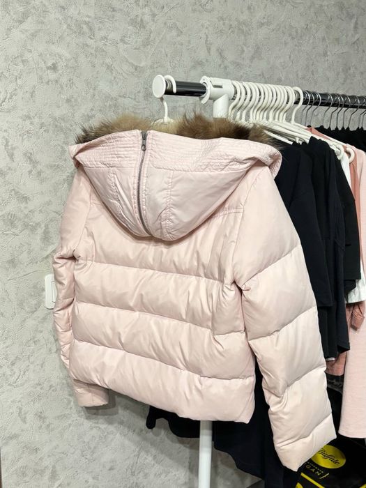 Пуховик ICE berg Куртка Женская с мехом Розовая y2k Пушистый воротник