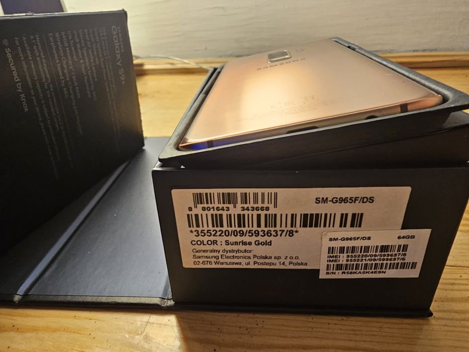 Samsung S9 PLUS złoty SM-965/DS bdb. stan