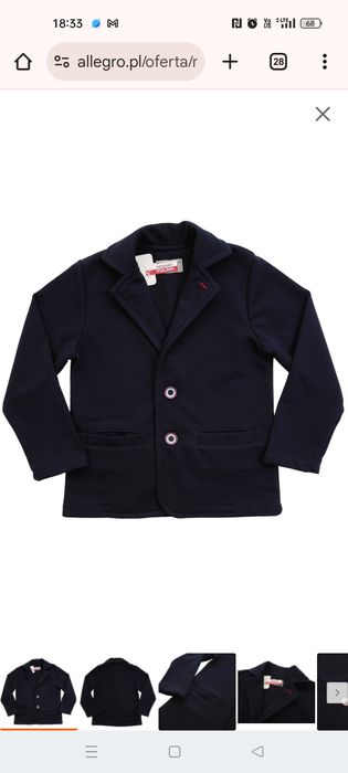 Marynarka sportowa chłopięca jak nowa 146