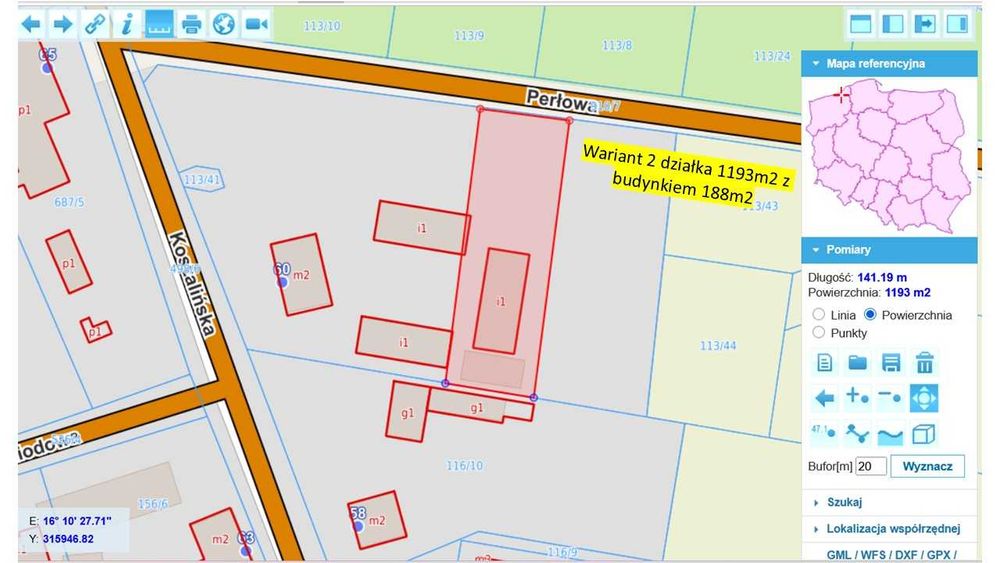 Działki budowlane blisko J. Jamno i morza.