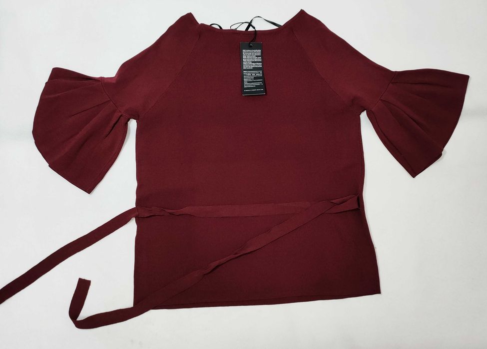 Bluzka damska ONLY S bordowa sweterkowa SW0046