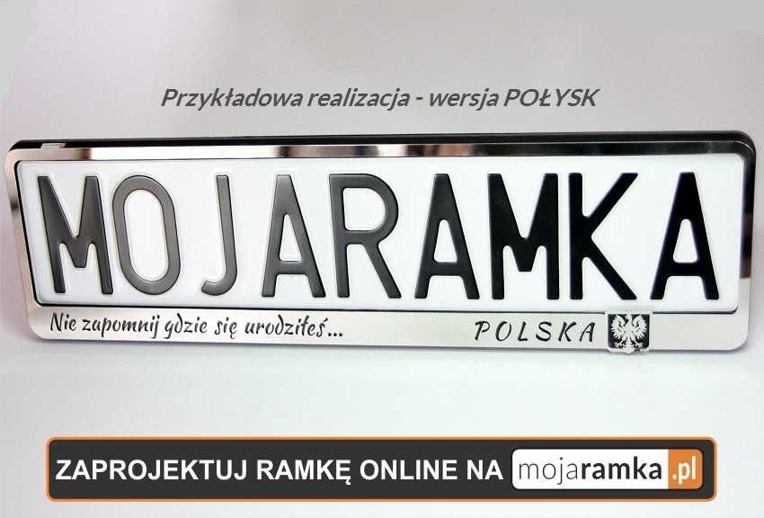Ramka INOX do tablicy rejestracyjnej Mercedes AMG Merc do Mercedesa